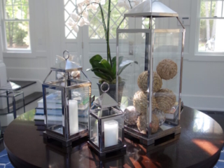 DSC03733 Chrome decorative lanterns foyer table