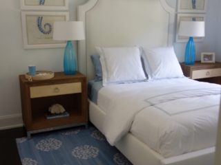 White and blue bedroom with nautical décor