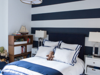 Navy &amp; White children's room