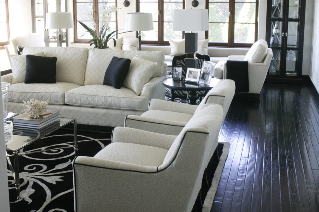 Black and white living room ideas