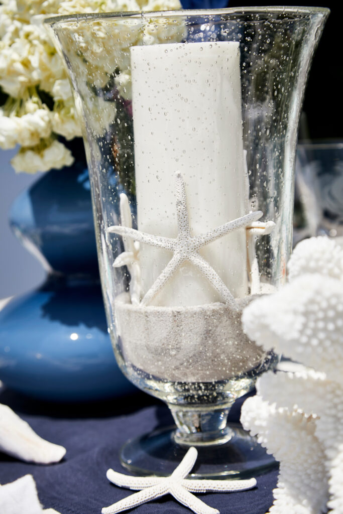 Candle with starfish