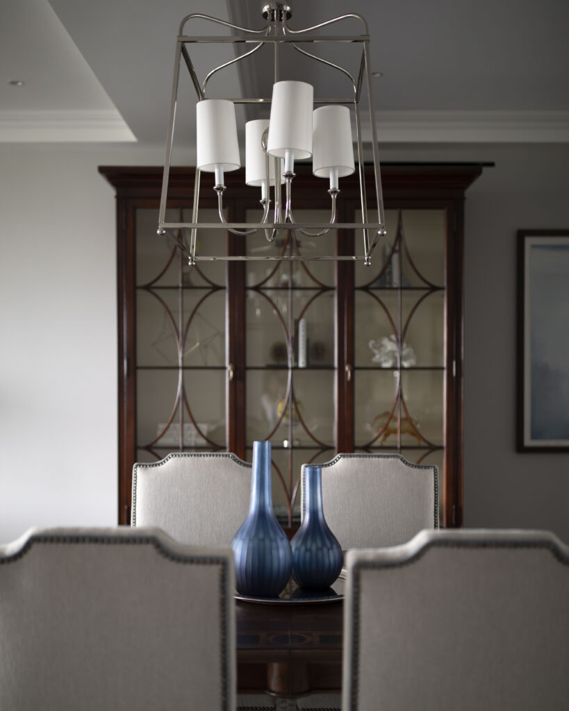 Four shade chandelier