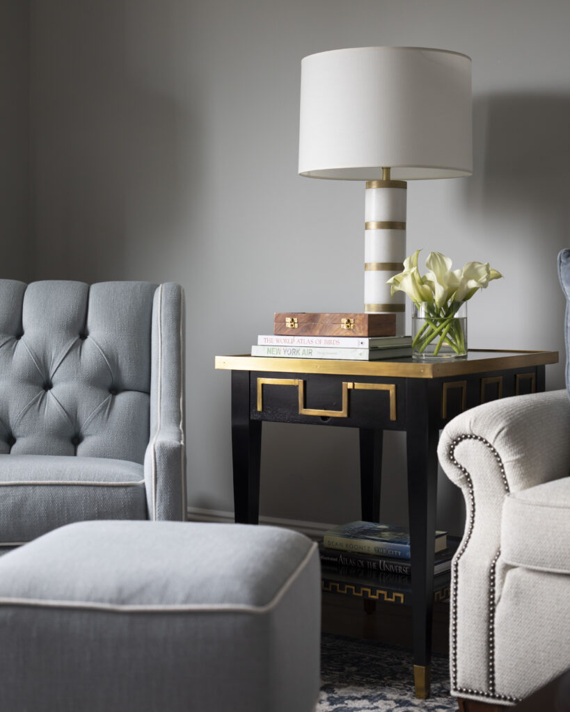 Black and gold side table