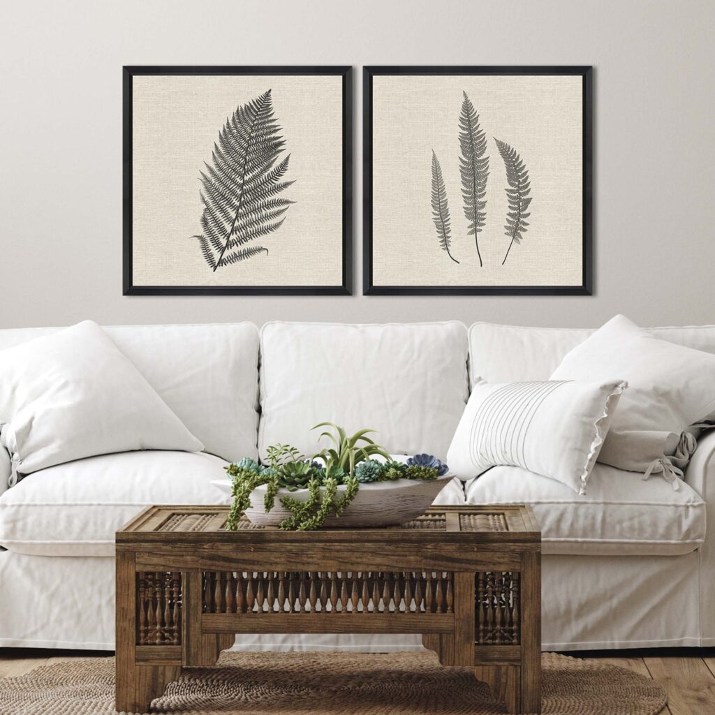 Palm Art over couch