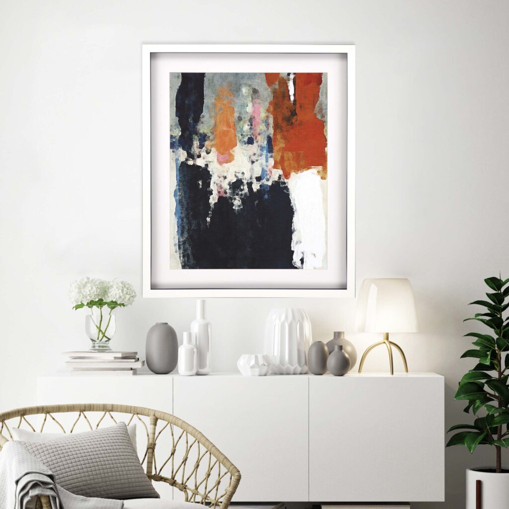Modern artwork in white Livingroom