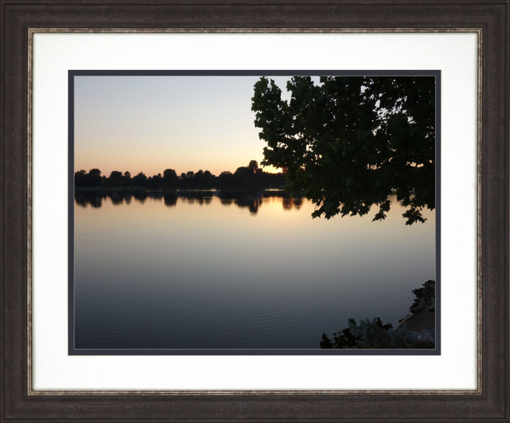 Sunset on the lake art