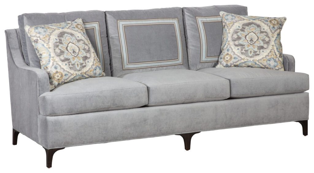 Gray velour couch