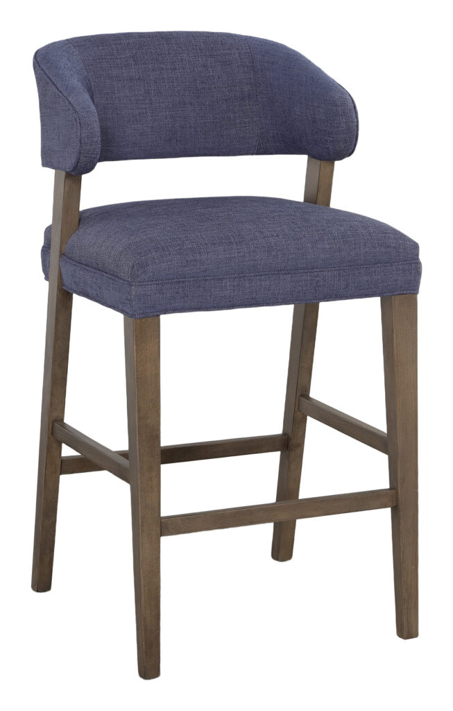 indigo fabric bar stool