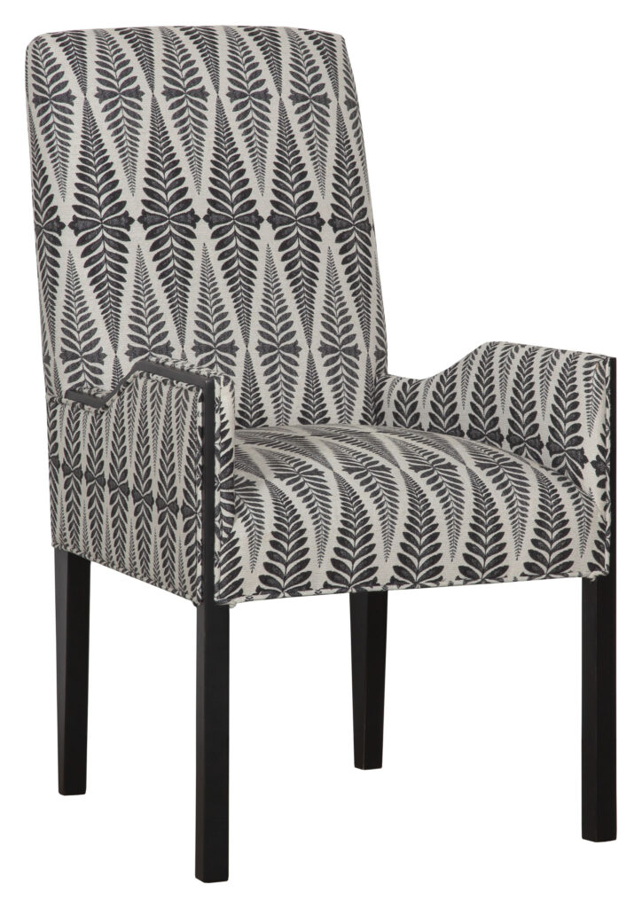 Black and white dining chair
