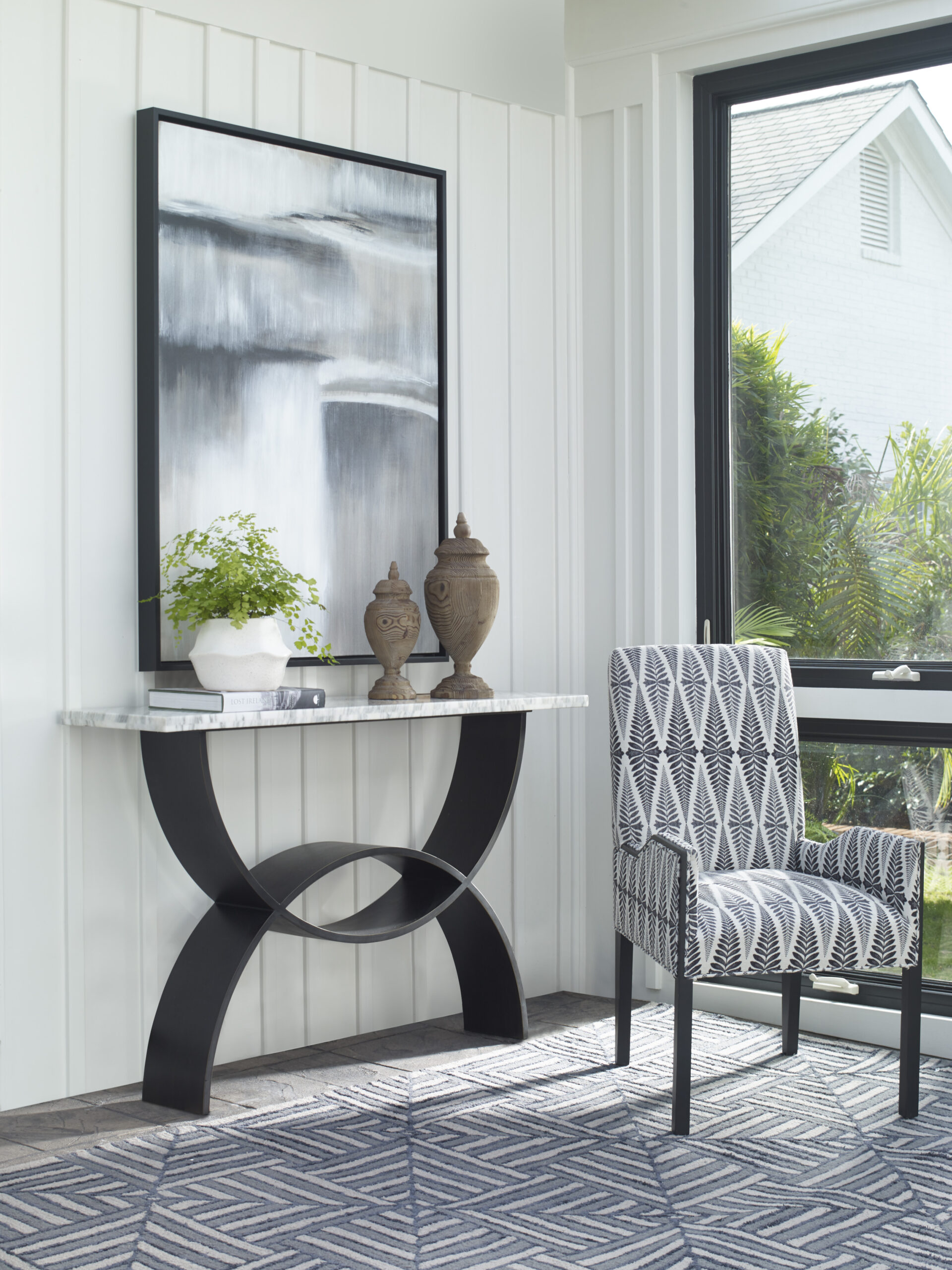 Marble top console table