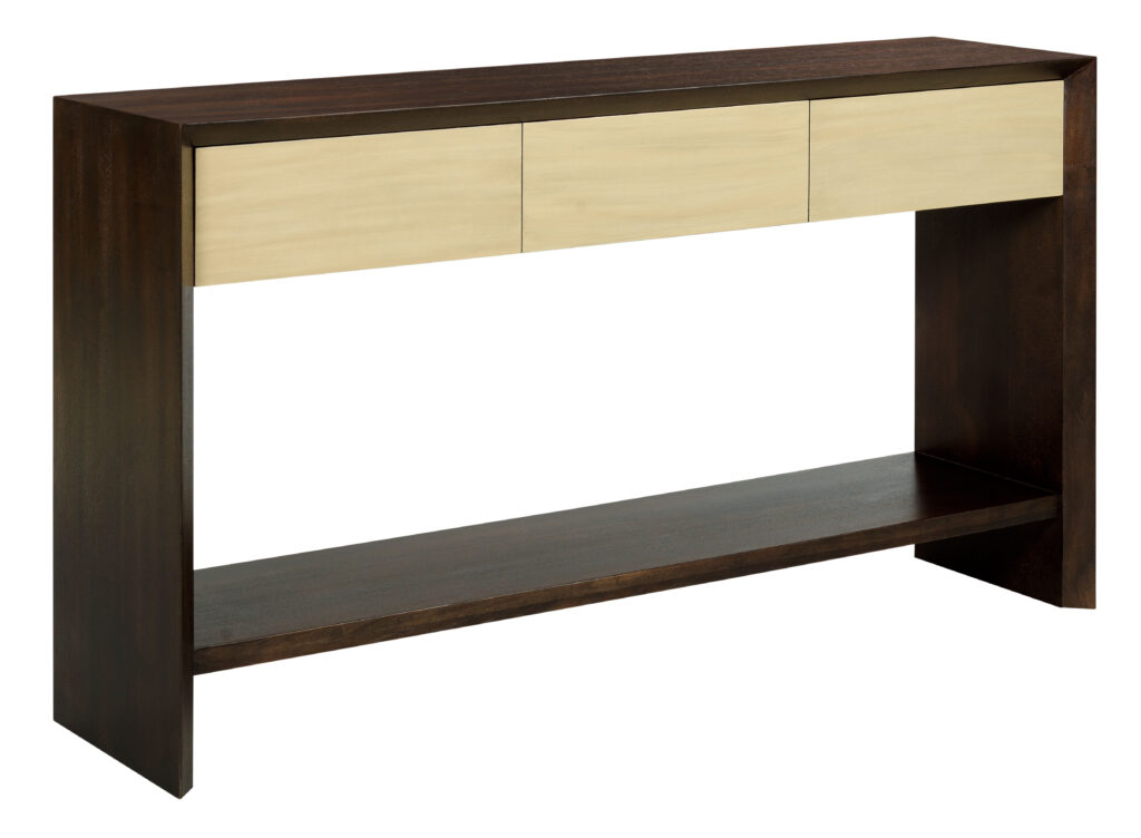 Three drawer console table