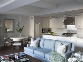 West village open living room and kitchen