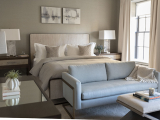 West village light colored bedroom