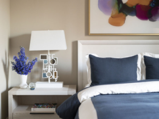 One drawer light wood nightstand