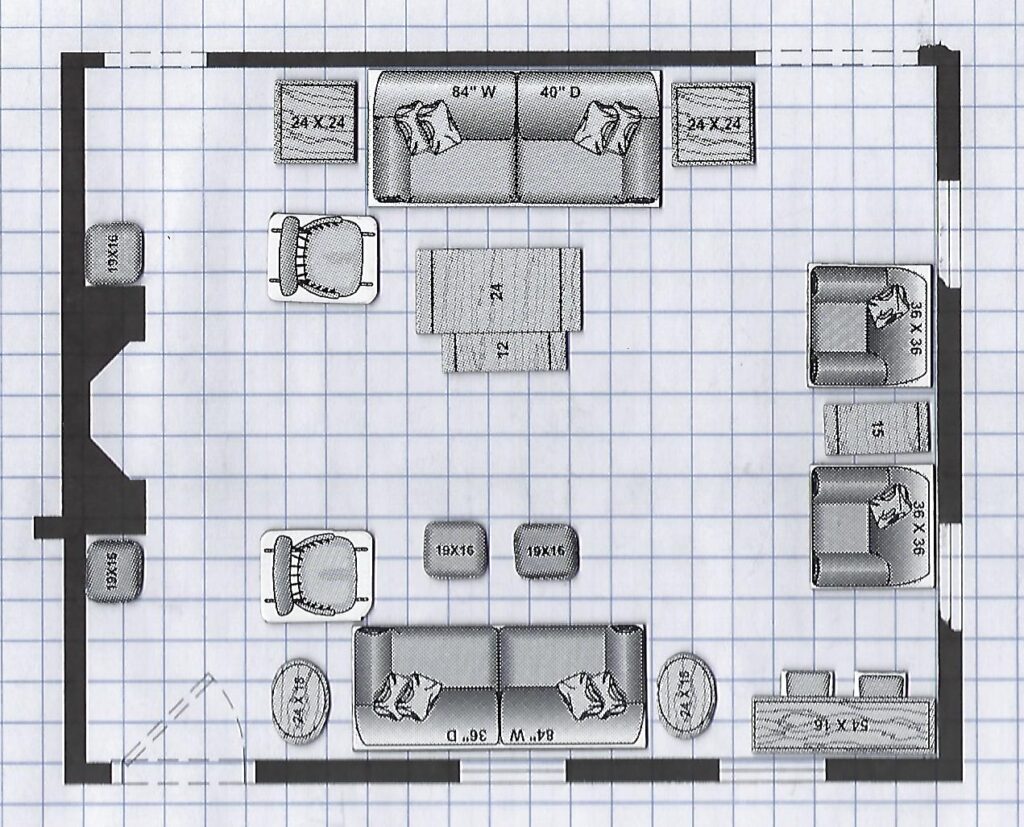 Design layout blueprint sample | Libby's Interior Design Process