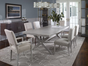 Gray dining table