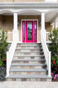 Pink front door